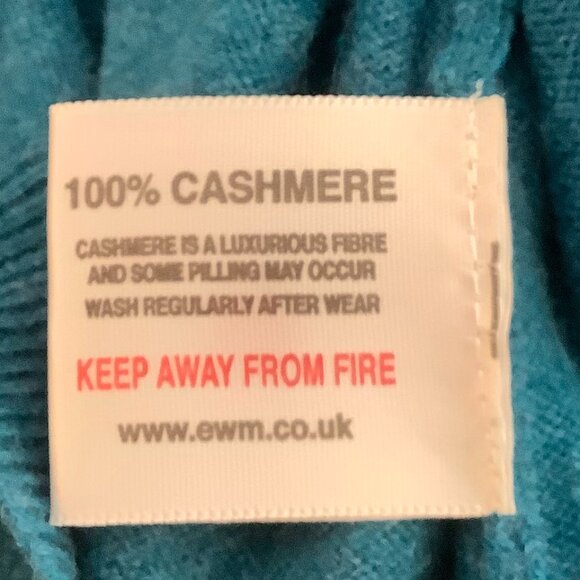 NWOT Edinburgh Woollen Mill cashmere sweater teal medium *missing size tag* - Picture 6 of 7